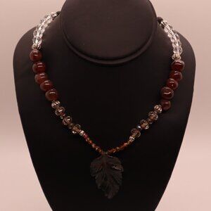 Gemstone Beaded Necklace ( HANDMADE )